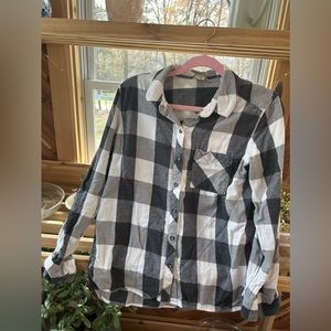 Woolrich Black and White Flannel, size L